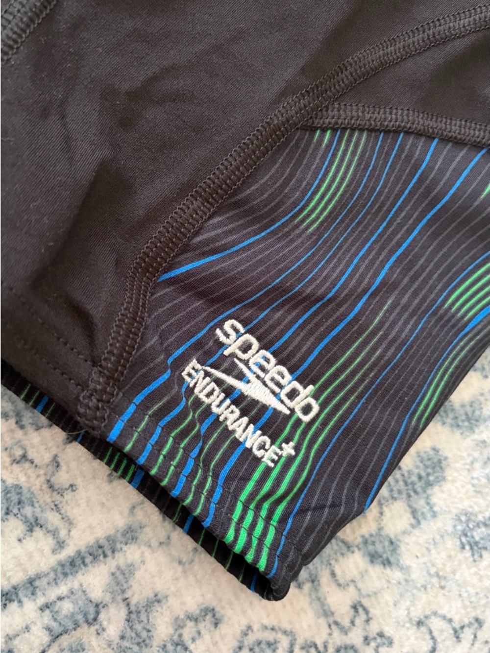 Speedo Men's Space Train Jammer Black/Blue/Green Speedos - Picture 12 of 16